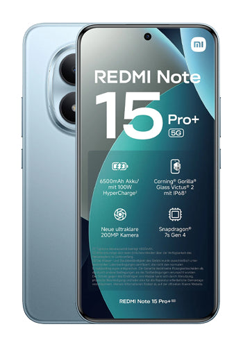Téléphone Mobile Xiaomi Redmi Note 15 Pro 5G, 256GB, 8GB, Glacier Blue MZB0M05EU