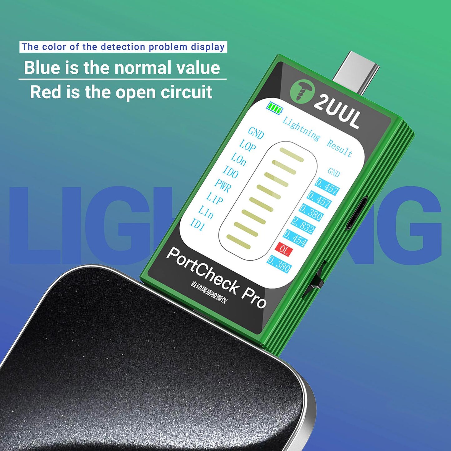 Testeur de service 2UUL PW31, Lightning / USB-C