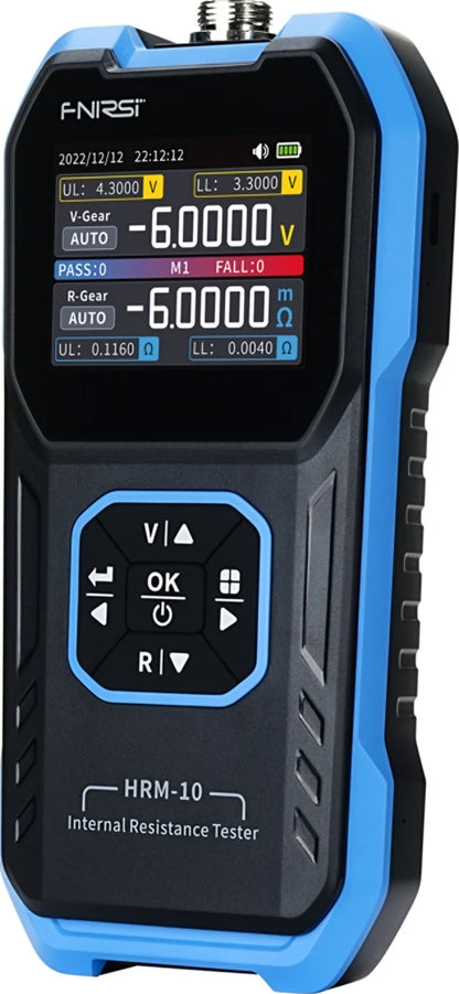 Testeur de service Fnirsi HRM-10 pour la mesure de la résistance interne et de la tension des batteries / accumulateurs