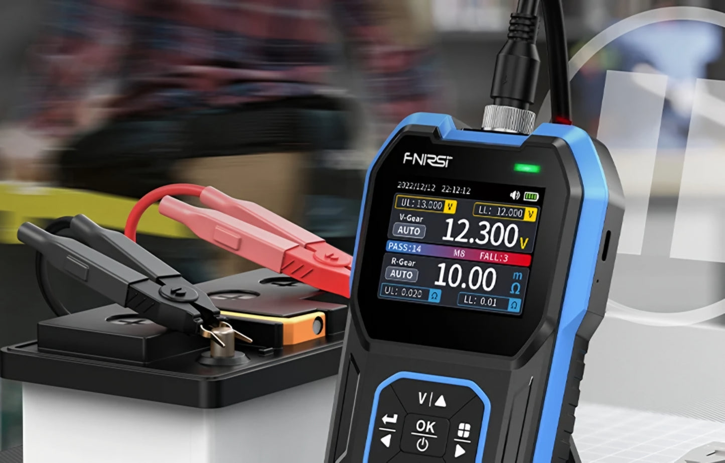 Testeur de service Fnirsi HRM-10 pour la mesure de la résistance interne et de la tension des batteries / accumulateurs
