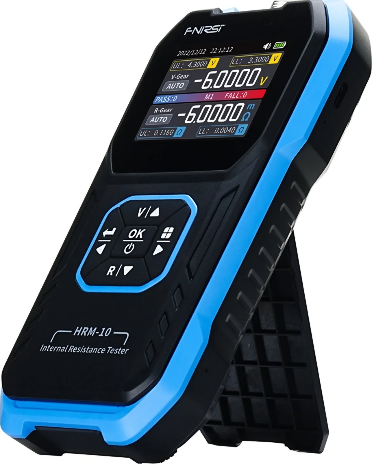 Testeur de service Fnirsi HRM-10 pour la mesure de la résistance interne et de la tension des batteries / accumulateurs