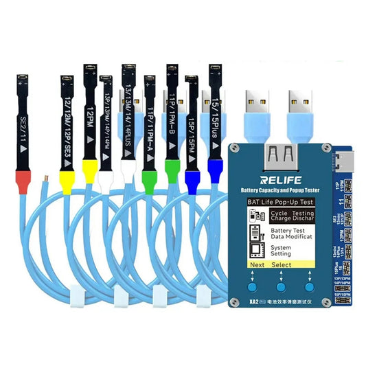 Service de test Relife XA2 Pro pour Batterie Apple iPhone 11 - 15 Series