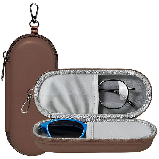Étui à lunettes Techsuit ETJ3, 165mm x 65mm x 40mm, Marron