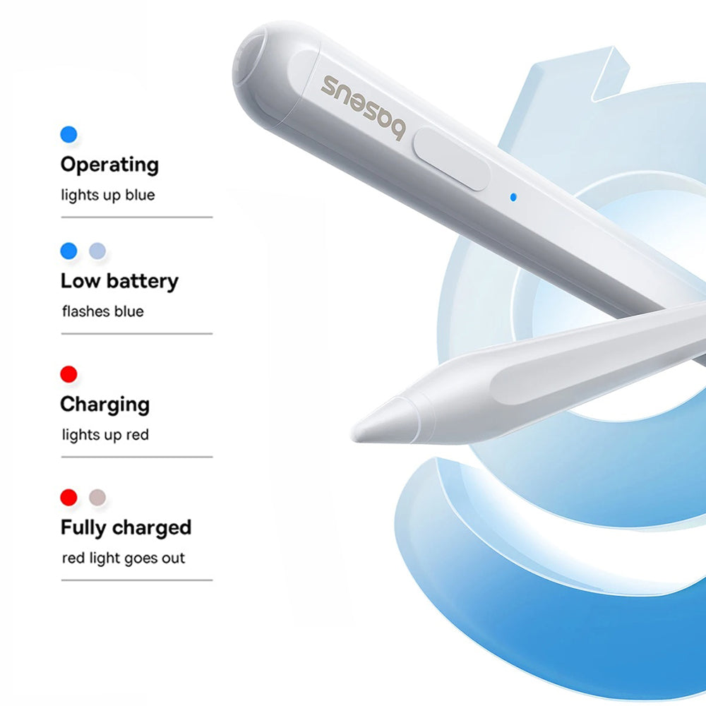 Touch Pen Baseus Smooth Writing 2 Series pour Apple iPad, Version Active Sans Fil, Blanc P80015802213-03