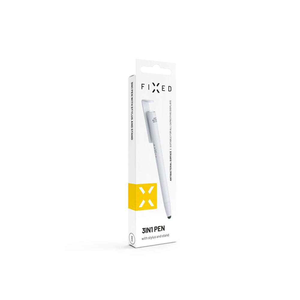 Touch Pen Fixed, 3en1, Blanc