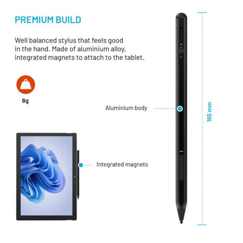 Touch Pen Fixed Graphite Active pour appareils avec support MPP, Noir