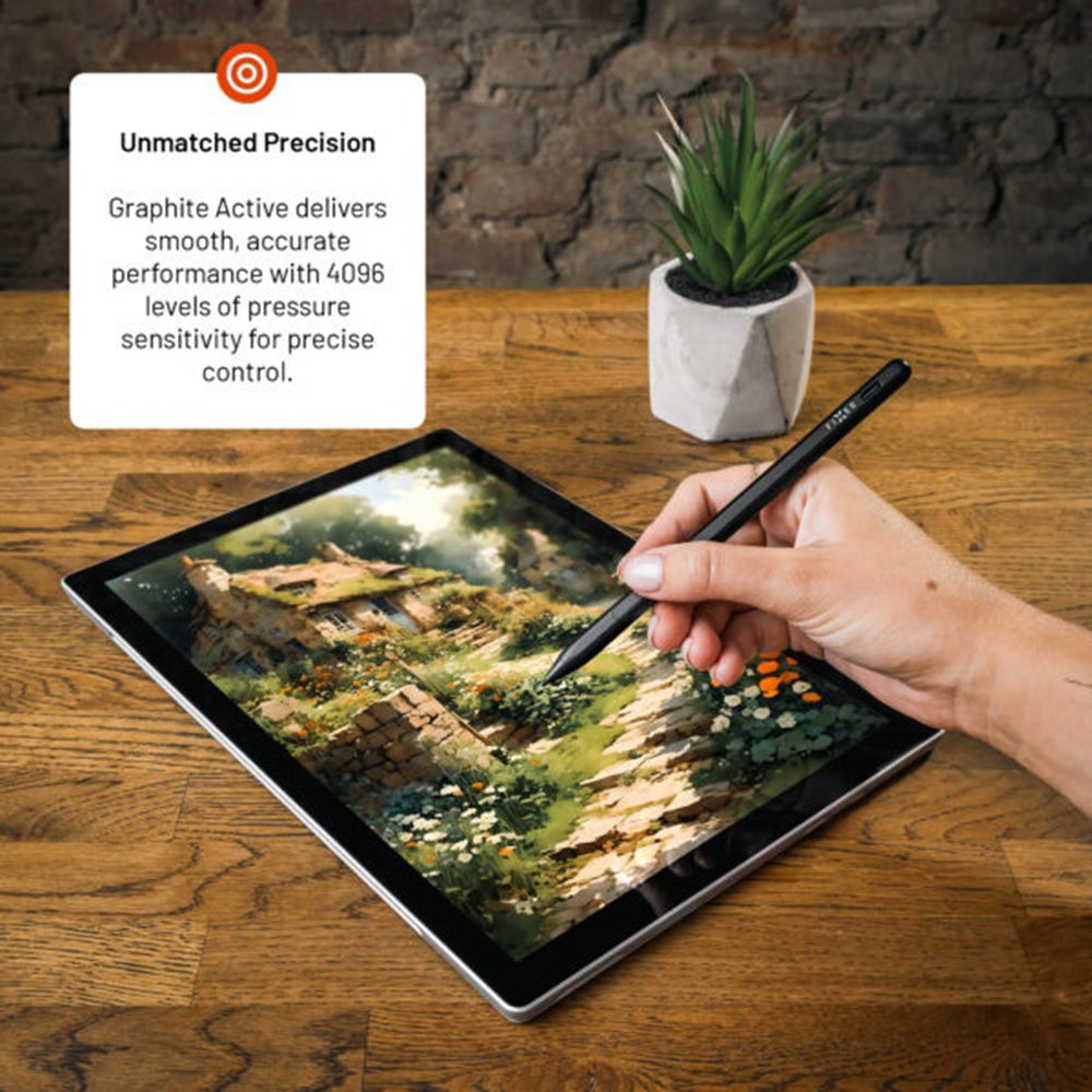 Touch Pen Fixed Graphite Active pour appareils avec support MPP, Noir