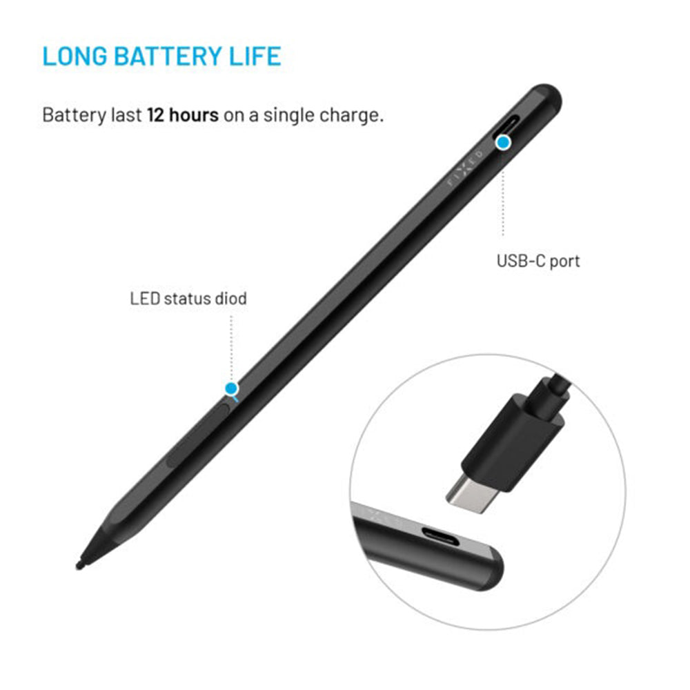 Touch Pen Fixed Graphite Active pour appareils avec support MPP, Noir