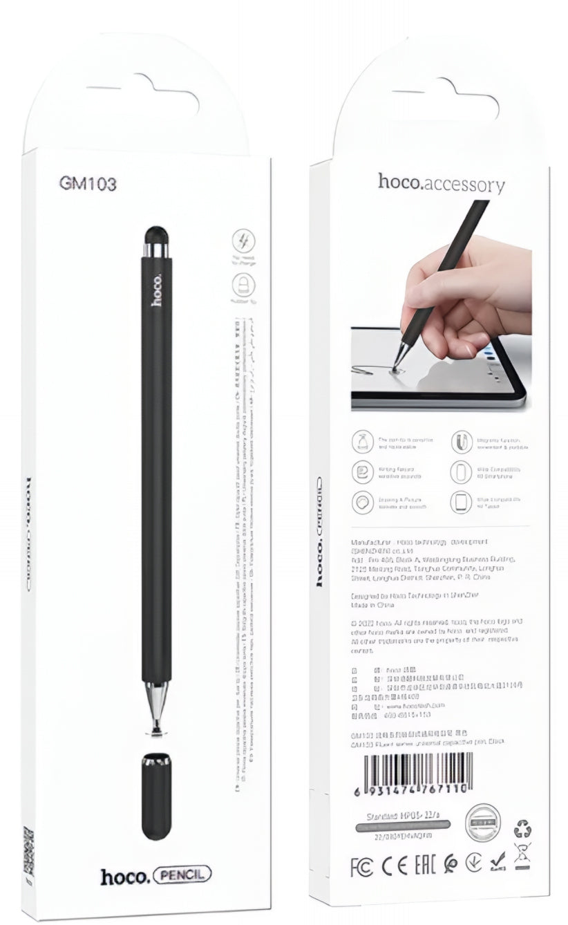 Touch Pen HOCO GM103 2en1, Noir