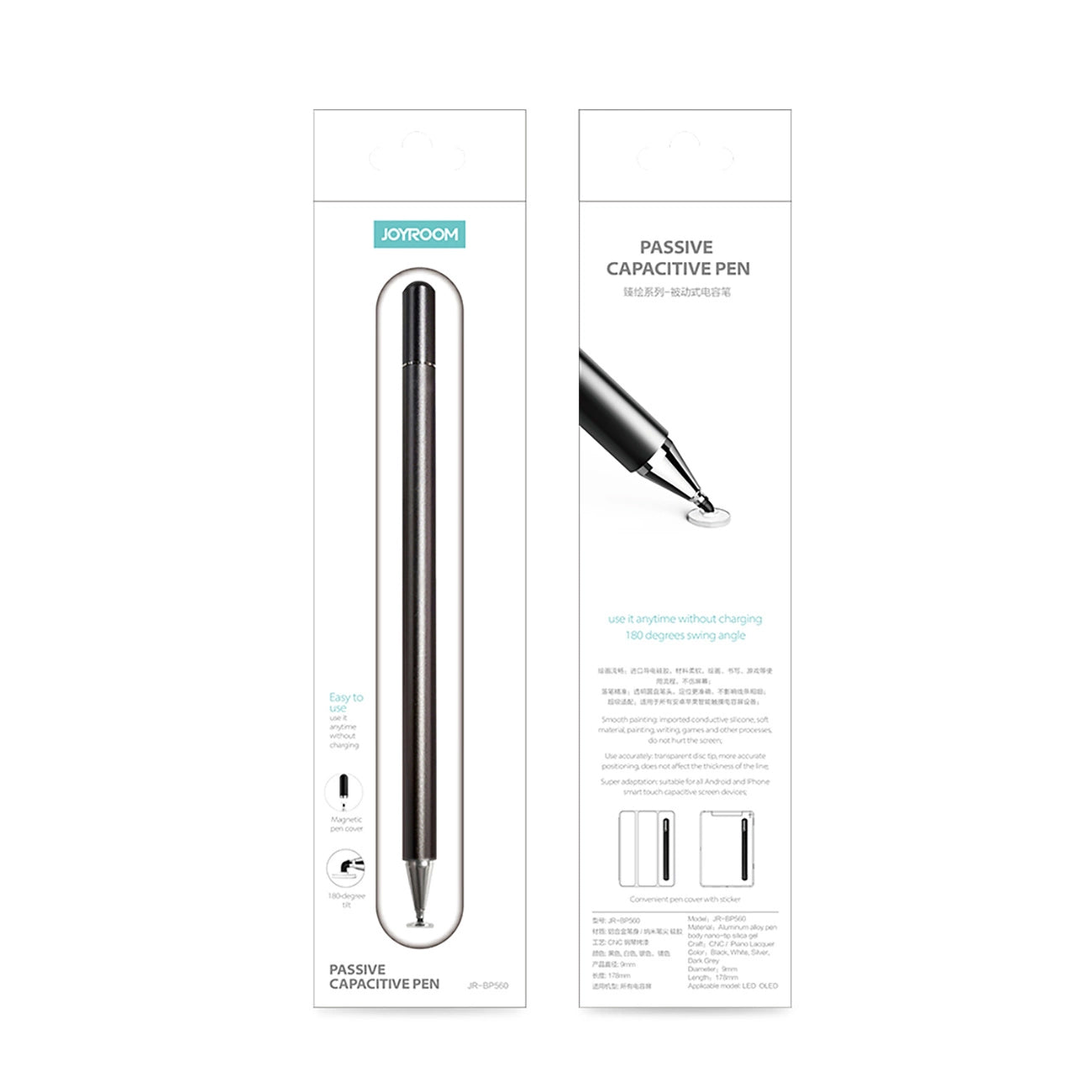 Stylo tactile Joyroom JR-BP560, Noir