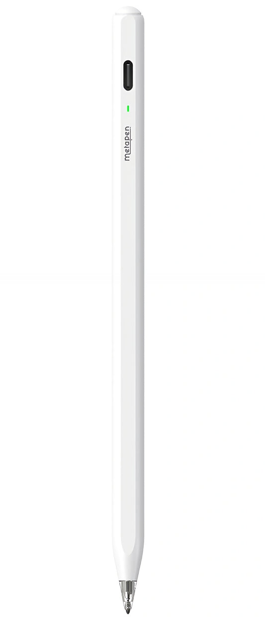 Stylet Metapen Air8 Pro pour Apple iPad, Version Active, Blanc ME-APP172