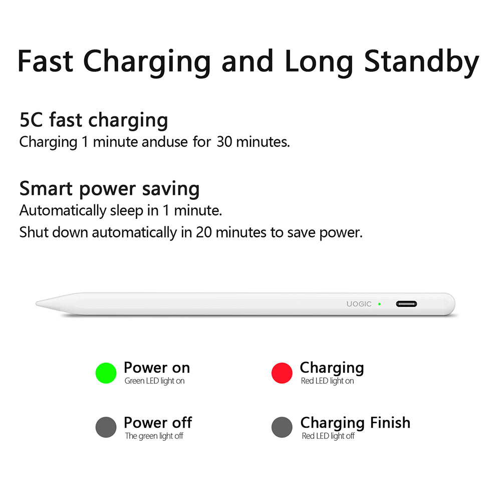 Touch Pen Techsuit AC10-CP pour Apple iPad, Version Active, Blanc