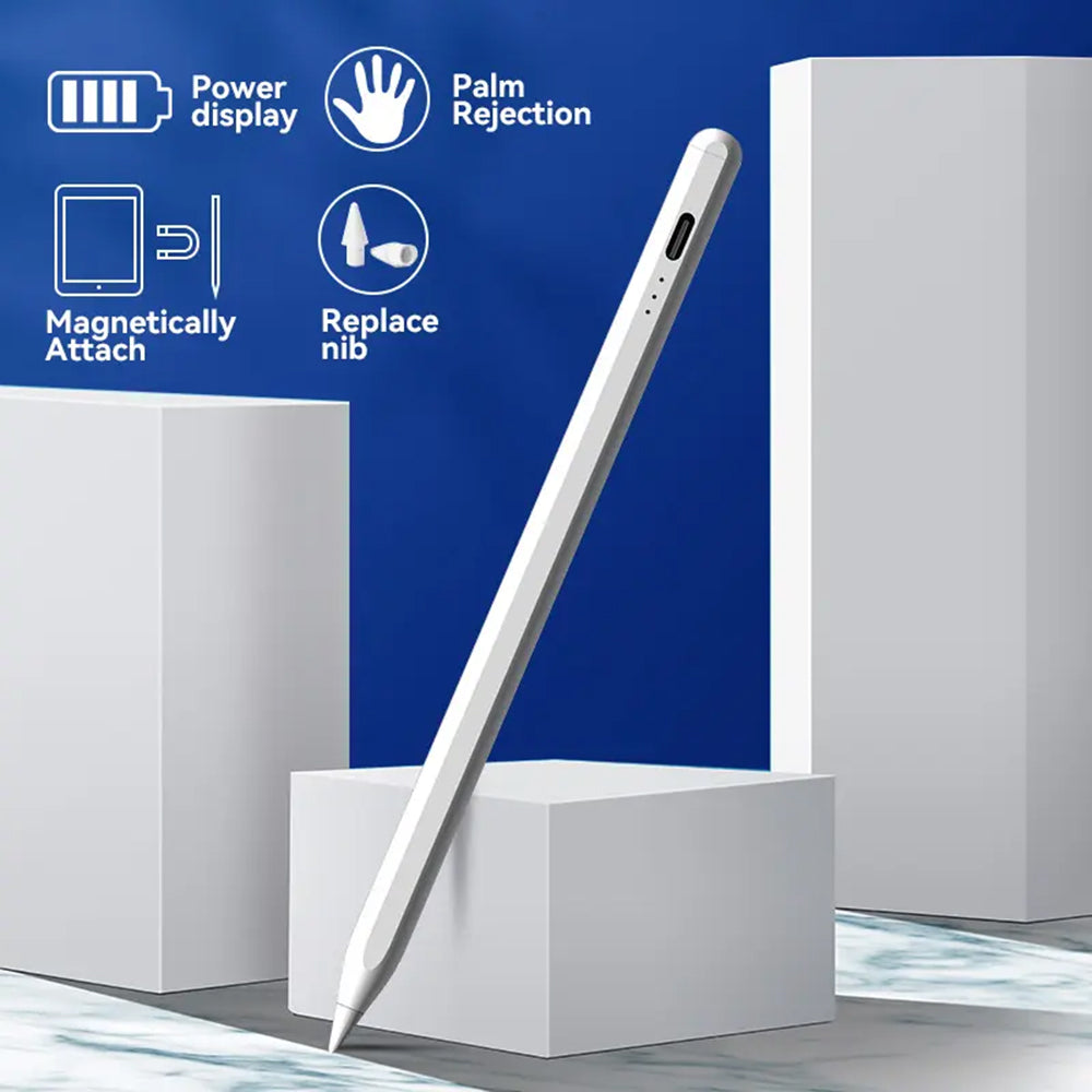 Touch Pen Techsuit JA04 pour Apple iPad, Version Active, Blanc