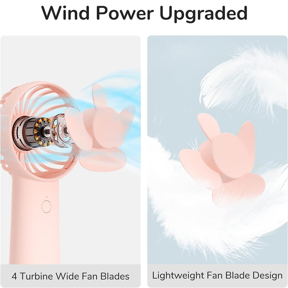 Ventilateur Portable JisuLife FA20X, Rose