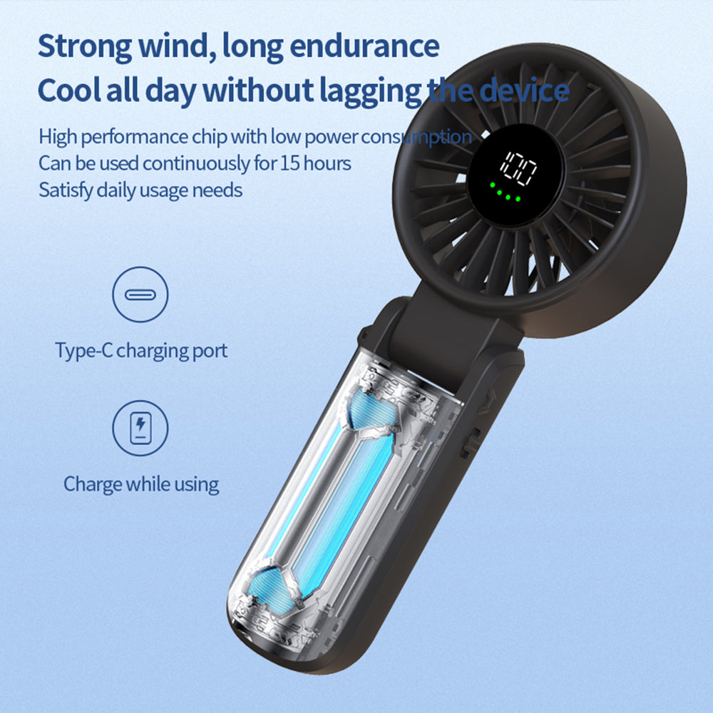 Ventilateur Portable Techsuit A10, Noir