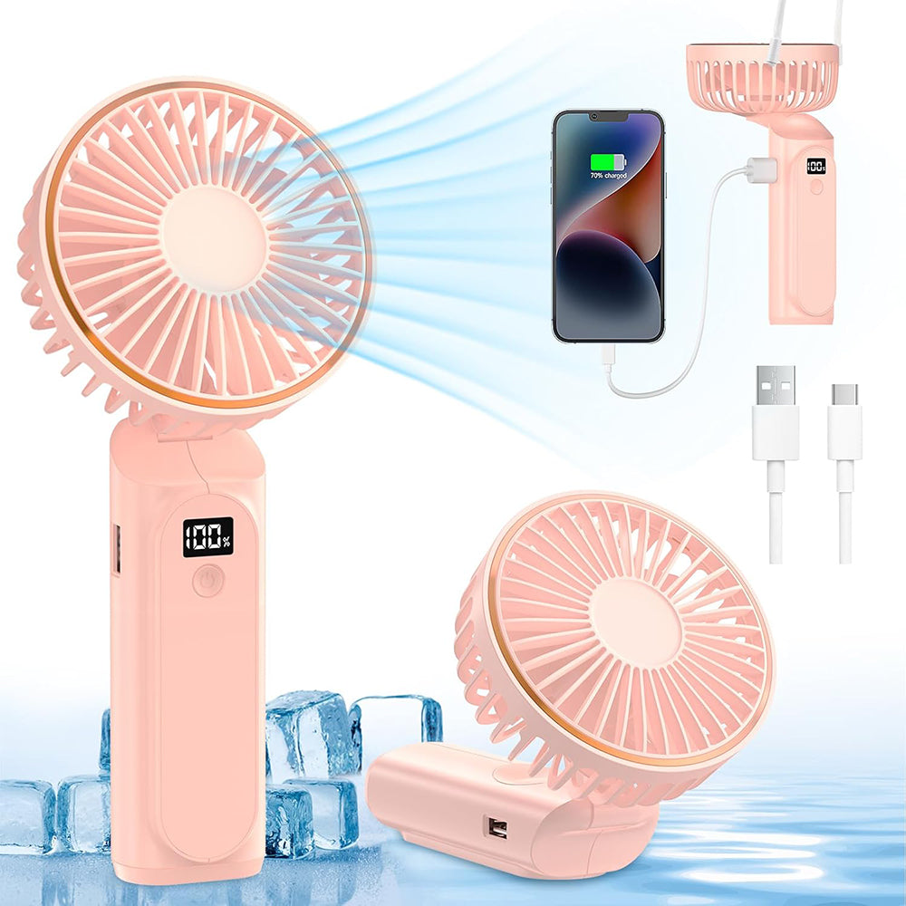 Ventilateur Portable Techsuit M12, Rose