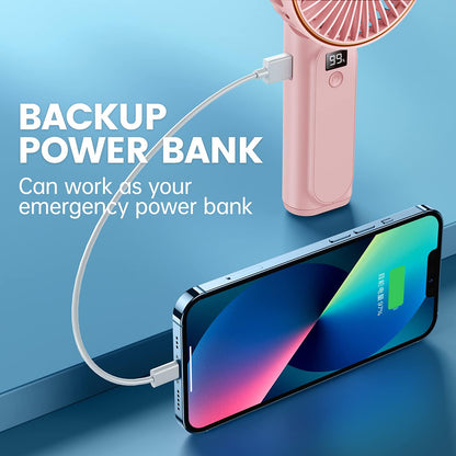 Ventilateur Portable Techsuit M12, Rose
