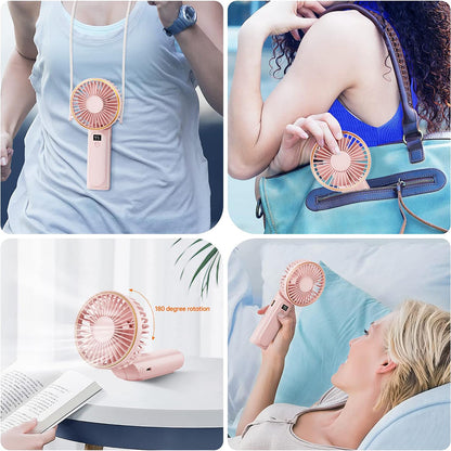 Ventilateur Portable Techsuit M12, Rose