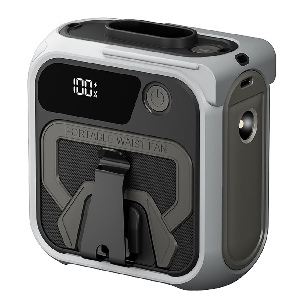 Ventilateur Portable Techsuit Z13 avec batterie externe 10000mAh, Gris