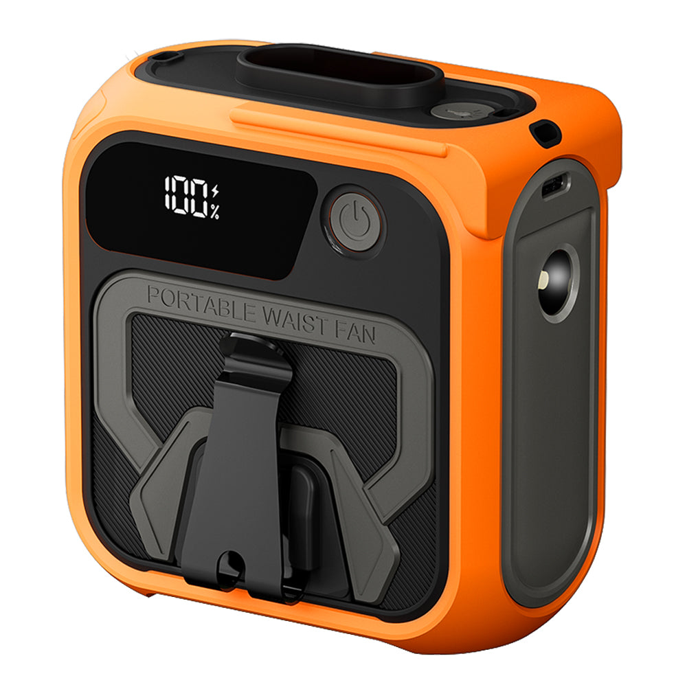 Ventilateur Portable Techsuit Z13 avec batterie externe 10000mAh, Orange