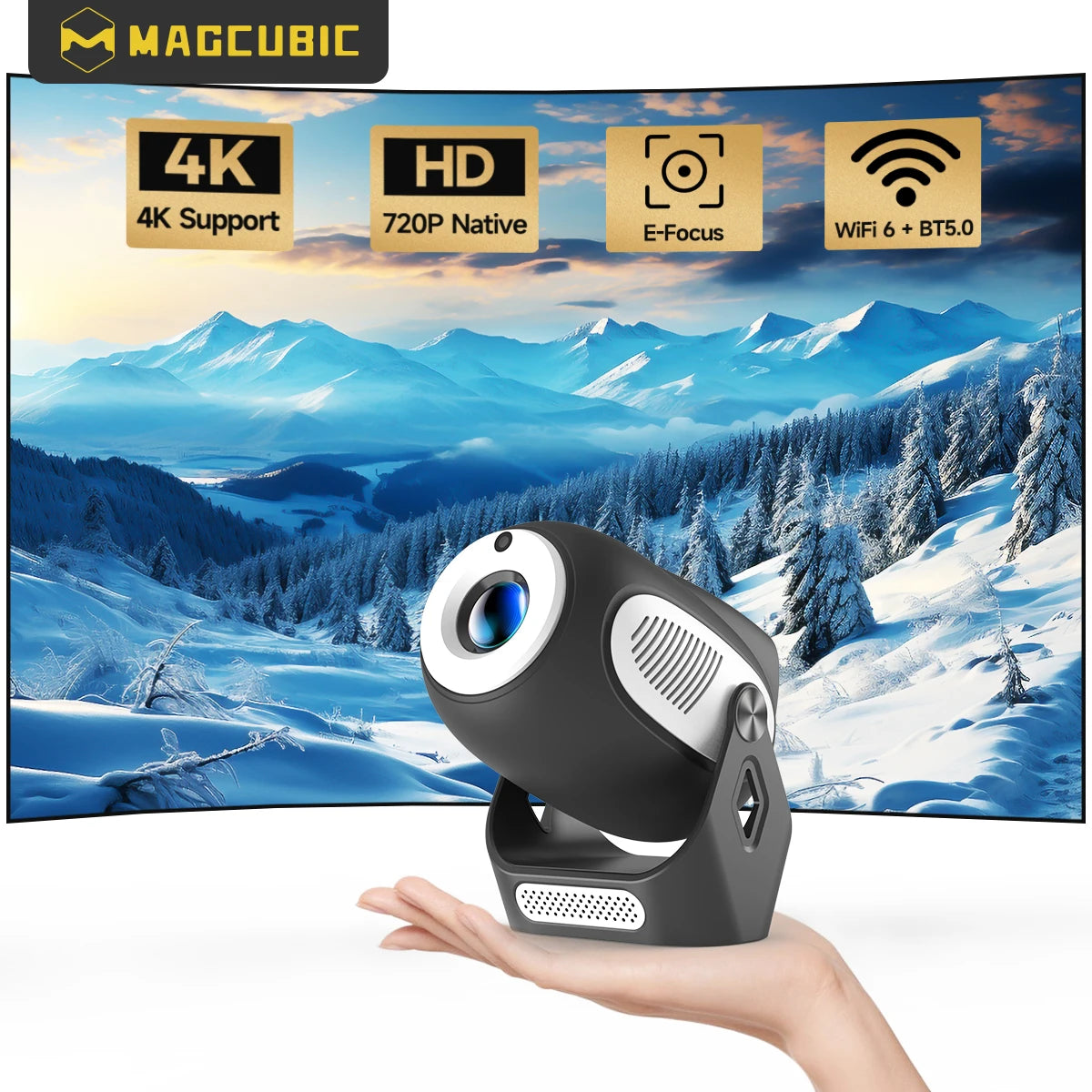 Vidéoprojecteur Magcubic HY300X-2, 720P, 200ANSI, Noir