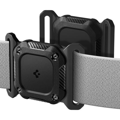 Support Spigen Tough Armor pour Apple AirTag au Collier Animal de Compagnie, Noir